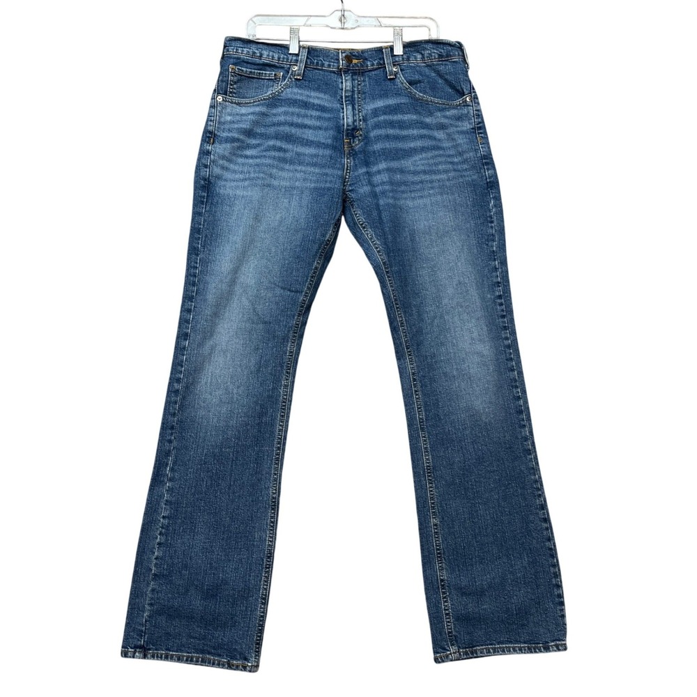 Signature Levi Strauss Bootcut Jeans Mens 34x34 Medium Wash 5-Pocket Twill Denim